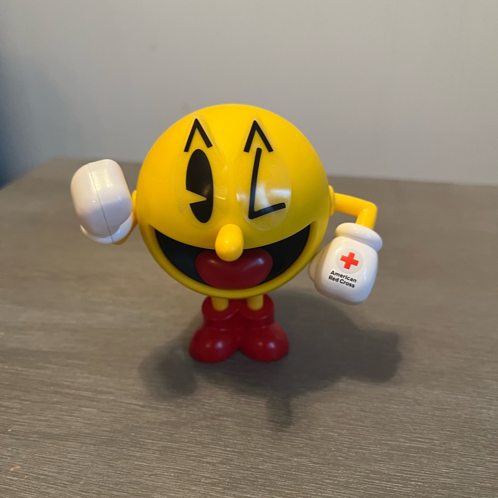 American Red Cross Pac-Man Yellow Toy Figure